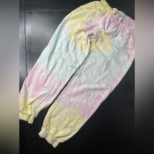 Jacks surfboards Girls Joggers Multicolor Tie Dye Adjustable Drawstring Waist L